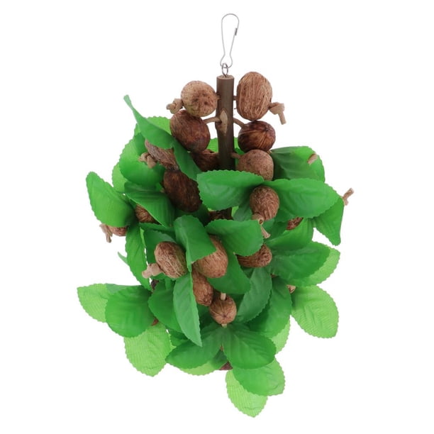 Juguetes para masticar con cáscara natural, juguetes para pájaros con campanas para loros, s, periquitos Multi-tuercas Jinwen Juguetes para masticar Birds Nuts