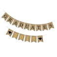 thumbnail image 3 of Burlap Graduation Banner - Para 2019 Graduaciones Decoraciones Artículos Para Fiestas A + C, 3 of 5