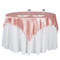 thumbnail image 4 of BalsaCircle 60" x 60" Mauve Square Satin Table Overlays Wedding Catering Linens Tablecloth, 4 of 7