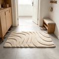 thumbnail image 7 of Wave Textured Soft Floor Mat, 23.6 x 15.8-Inch Polyester Blend Rug for Bathroom, Bedroom and Entryway, Brown, 7 of 7