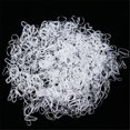 thumbnail image 3 of thinsony 1000 Pcs Bande Élastique Jetable Femmes Élastique à Cheveux Queue de Cheval Outil de Coiffure, Blanc, 3 of 7