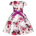 thumbnail image 3 of Hawee Girls Floral Summer Dress Bokwnot Waist Short Sleeves Sizes 4-10, 3 of 3