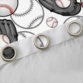 thumbnail image 4 of Homewish Gamer Baseball Black Out Curtains for Children Kids Teens,Ball Gaming Curtains Pack of 2 (42x63 Each),Sport Theme Bedroom Curtains,Lightweight Room Decor, 4 of 6