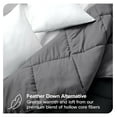 thumbnail image 6 of Full Comforter - Reversible Colors - Goose Down Alternative - Ultra-Soft - Premium 1800 Series - All Season Warmth - Bedding Comforter (Full, Black/Grey), 6 of 8