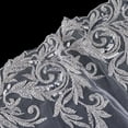 thumbnail image 2 of 1pc 2 Yards Polyester Embroidery Flower Lace Trim Sparkle Lace Trimming with Paillettes Silver 12-5/8~13-5/8 inch(322~345mm), 2 of 7