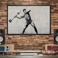 thumbnail image 2 of wall26 Framed Canvas Print Wall Art Banksy England United Kingdom Olympian with Rocket Graffiti &amp; Street Art Cities Photography Modern Art Boho Edgy for Living Room, Bedroom, Office - 16"x24, 2 of 5