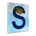 thumbnail image 2 of Tangletown Fine Art 'S' by Aubree Perrenoud Graphic Art on Wrapped Canvas in Blue, 2 of 3