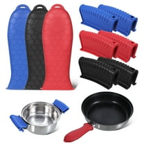 1 Set Silicone Pot Handle Cover Cast Iron Skillet Sleeve Grip Holder