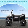 thumbnail image 4 of Qaba 12V Kids ATV with Four Wheels Spring Suspension, White, 4 of 10