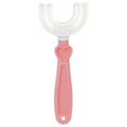 thumbnail image 1 of Cepillo de dientes portátil en forma de U para bebé, mordedor de silicona suave, cepillo de dientes, limpiador de dientes para niños, herramienta de cuidado de limpieza bucal, 360, 1 of 5