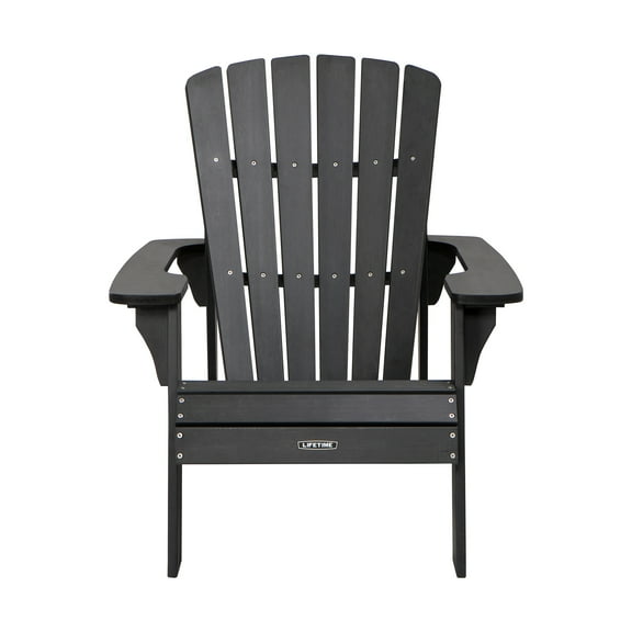 Lifetime Outdoor Polystyrene Adirondack Chair, Black (60284)