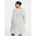 thumbnail image 3 of Terra & Sky Women's Plus Mini Tiered Shirt Dress, Sizes 0X-5X, 3 of 5