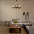 thumbnail image 2 of LNC 8-Light Farmhouse Wagon Wheel Chandelier for Kitchen Island, 2 of 6