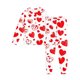 thumbnail image 3 of TaTaai Children's Heart Print Lapel Loungewear Set, Soft Top and Lounge Pants, Cozy Valentine Wear Gift, 3 of 7