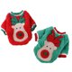 thumbnail image 4 of 2 uds mascotas ropa de Navidad Coral terciopelo perro sudaderas Otoño Invierno salir ropa de Navidad gatos Rojo Verde, 4 of 5