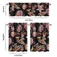 thumbnail image 2 of Rustic Boho Kitchen Curtains 36 Inch Short - 3 Panel Vintage Floral Set with Blooming Wildflowers, Farmhouse Window Treatment, 2 of 2