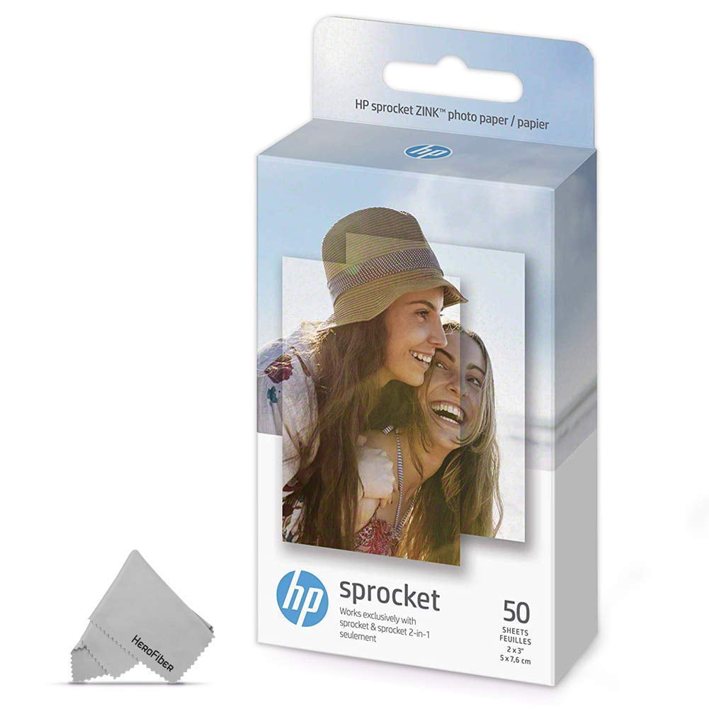 Sticky-Backed 50 Sheets 2x3-inch HP Sprocket Photo Paper Exclusively for HP Sprocket Portable Photo Printer, 