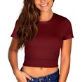 thumbnail image 3 of Camisetas de manga corta con cuello redondo para mujer, camisetas informales de moda de Color puro con lazo en la espalda, camisetas de verano para mujer, 3 of 6