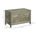 thumbnail image 6 of Gray Farmhouse Storage Chest, 30" Lift-Top Blanket Box with Safety Hinge for Bedroom & Living Room, 6 of 9