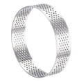 thumbnail image 1 of Inoxidable Acero Pequeño Pastel Anillos, Perforado Pastel Mousse Anillo Cocina Hornear Calor Resistente 3,1 Diámetro, 0,8 Altura, para Pastel Postre Galleta Chocolate, Plata, 1 of 5
