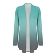 thumbnail image 4 of NIUREDLTD Women's Cardigan Long Sleeve Cardigan For Women Gradient Open Front Cardigan Lightweight Cardigans Cardigan Sweaters For Women Mint Green 2XL, 4 of 5