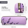 thumbnail image 4 of Ratiio Lavender Roses Arrangement Pattern Leather Pencil Case, Pencil Pouch with Durable Zipper, Compact and Stylish Organizer for Stationery, Art Supplies, Travel Essentials, 4 of 8