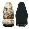 thumbnail image 4 of Uorisanigo Car Seat Covers – 2 Pcs Floral Hummingbird Car Seat Covers Front Seats Premium Coral Fleece Cloth for Ultimate Comfort & Protection, Universal Fit for Most Cars SUVs Trucks, 4 of 7