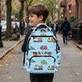 thumbnail image 4 of Aplkyhs 17 Inch Backpack for Students 12-18 Durable School Bookbag for Middle High School Teens Sports Cartoon Car Theme, 4 of 7