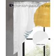 thumbnail image 2 of Yellow Sun Rise Swag Valances for Windows, Small Curtains Drapes, Ocean Waves Coastal Abstract Art Kitchen Window Curtains Over Sink Rod Pocket Window Treatment Valance for Bedroom/Bathroom 56"x36", 2 of 5