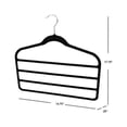 thumbnail image 6 of Home Basics Velvet Trouser Hanger, (Pack of 3), Black, 6 of 6