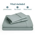 thumbnail image 3 of Bare Home Premium 1800 Collection 4-Piece Bed Sheet Set, King, Sea Spray, 3 of 11