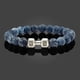 thumbnail image 4 of Pulsera con mancuernas para hombre y mujer, brazalete de cuentas ajustable, joyería de Yoga, brazaletes originales, color negro, 4 of 4