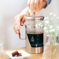 thumbnail image 2 of HARIO Hariol 7 Press Type Coffee Heat Resistant Glass Stainless Steel Practical Capacity 300ml THSV-2-HSV Hairline Silver, 2 of 4