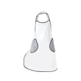 thumbnail image 1 of Delantal de chef, delantal de cocina, delantal para asar con bolsillos para limpiar las manos para la cocina del hogar Blanco, 1 of 9