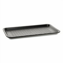 Pactiv Corp. 51P910S 10.88 in. x 5.88 in. x 0.69 in. No. 10S Foam Supermarket Tray - Black (500/Carton)