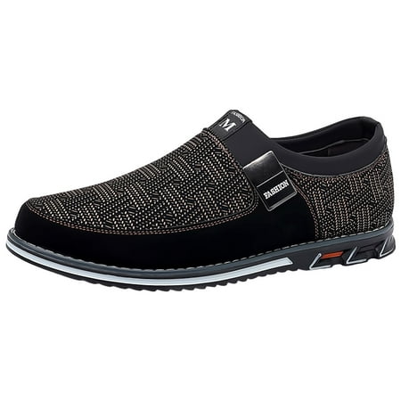 

B91xZ Mens Oxford Shoes Comfortable Slip on Shoes Casual Slip Resistant Loafers for Men Brown 42