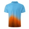 thumbnail image 5 of IhhxPro Men's Short Sleeve Gradient Collared Shirt with Button Detail Fashion Casual Summer Slim Fit Cotton Office Golf S-4XL, 5 of 6
