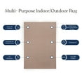 thumbnail image 6 of Delara Dark Beige 6' x 9' Indoor Outdoor Area Rug, Non-Shedding, Hose Washable, Easy Clean, Recycled Polyester, Sustainable, Living Room & Patio, 6 of 8