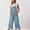 Light Blue, variant on Women's Overalls with V-Neckline,Women's Summer Casual Pocket Romper Long Playsuit Strap Button Jumpsuit Light Blue M
