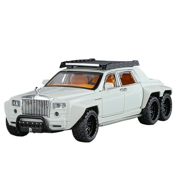 MAE 1:32 Rolls Royce Phantom 6X6 Modified Alloy Diecast Metal Model Car Sound & Light Children's Toy Car Birthday Gift Mini GT Boys
