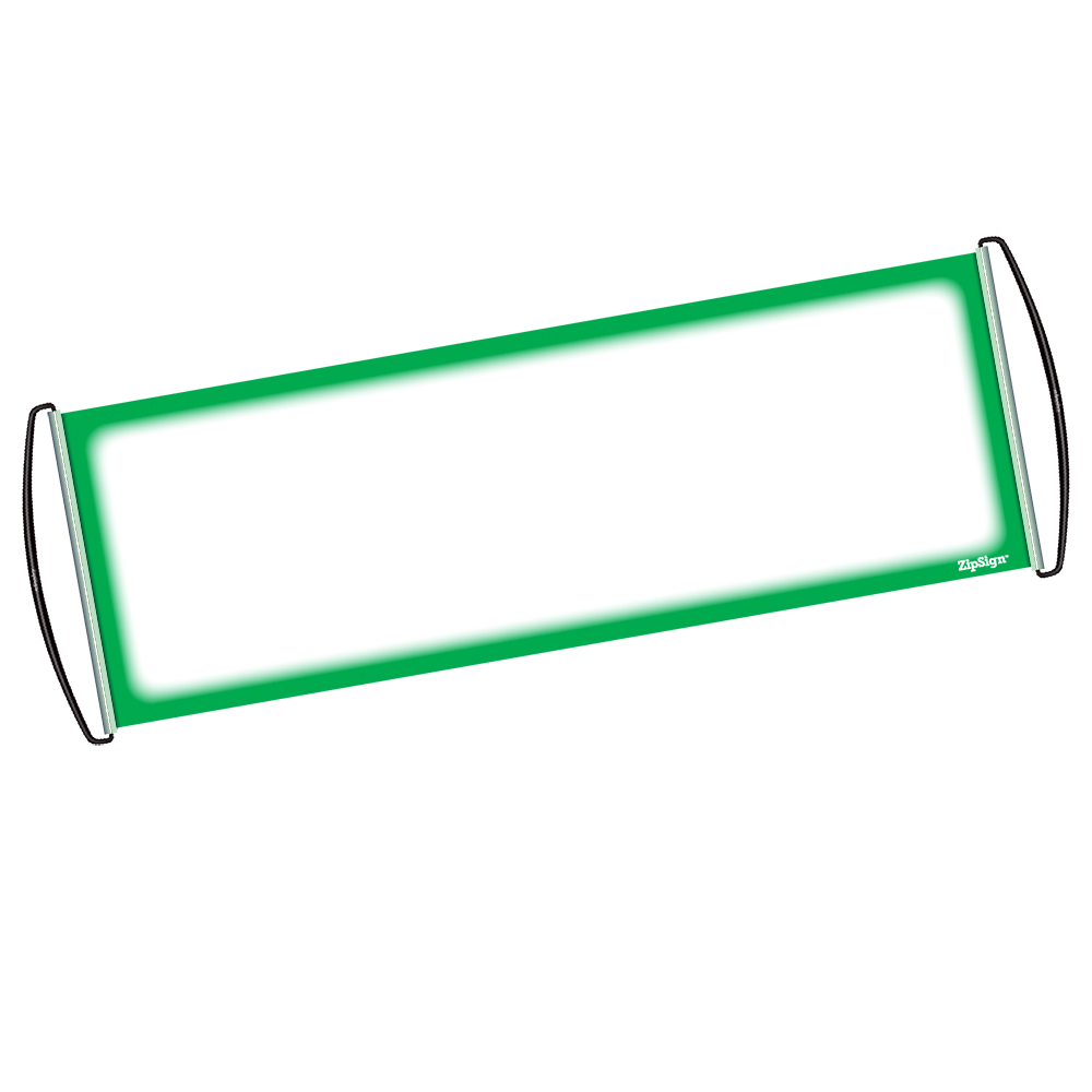 ZipSign Dry Erase Banner Rolls Itself Up, Unrolls to 9.5” x 27