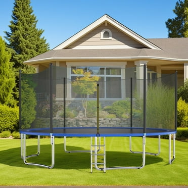 Resenkos Bounce Trampoline Replacement Safety Enclosure Net,Trampoline Safety Replacement Protection Enclosure Net-15 ft