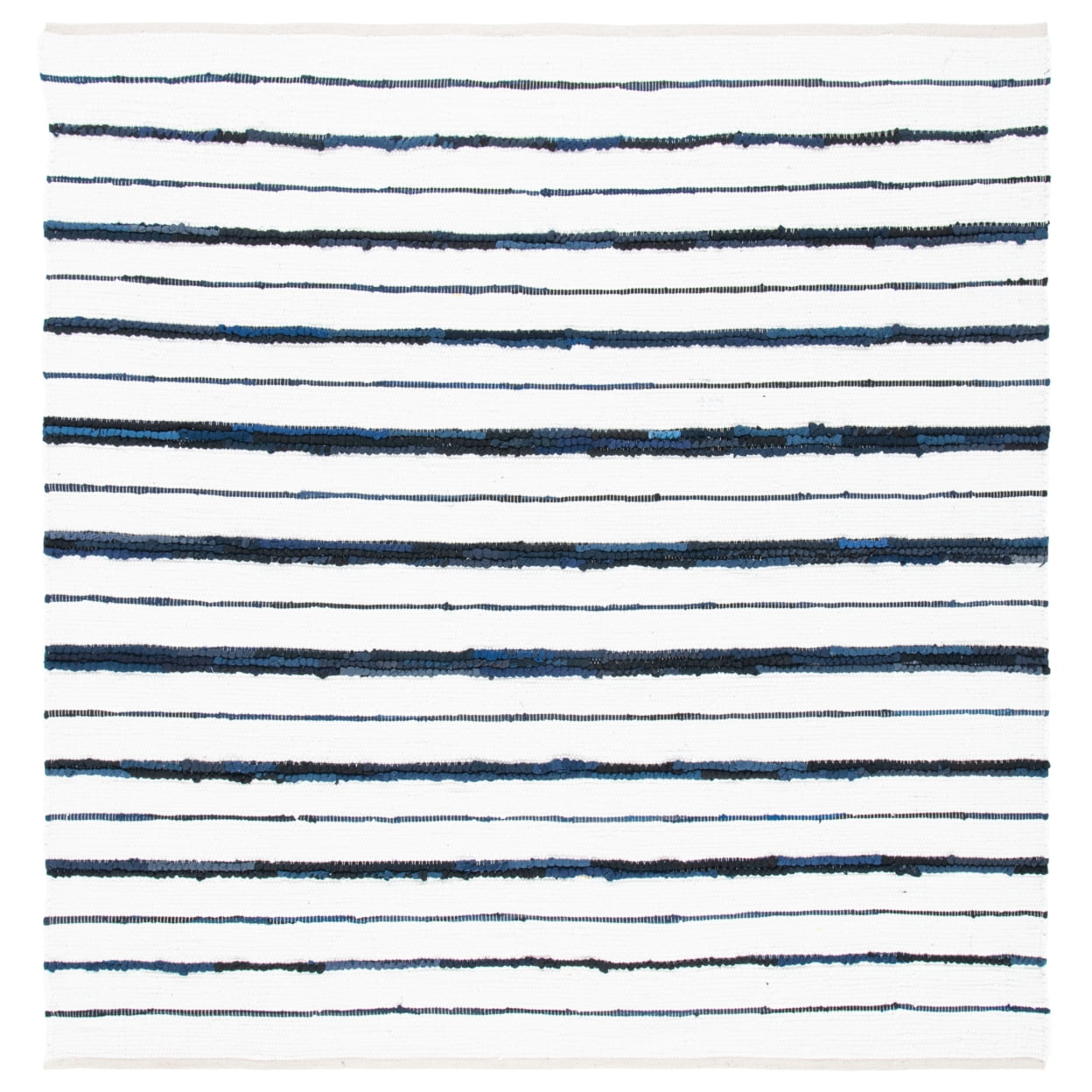 SAFAVIEH Montauk Rowena Striped Runner Rug, Navy/Ivory, 2'3" x 9'