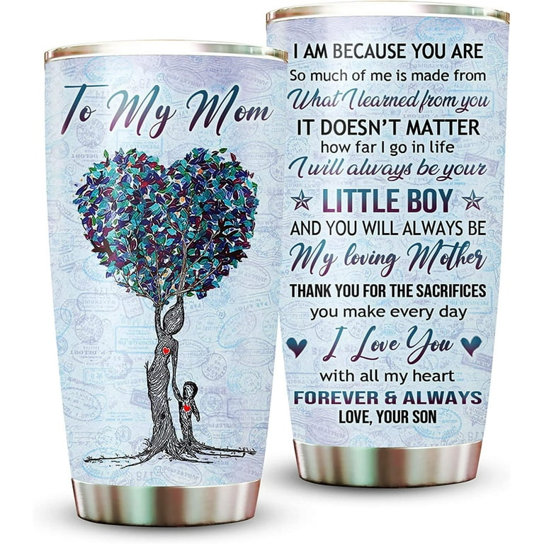 Mom Gifts from Son - 20oz Stainless Steel Insulated Blue Little