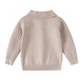thumbnail image 4 of JAJAHO Toddler And Kids Boys Sweaters Quarter Zip Long Sleeve Collared Textured Knit Pullover 2-8Y, 4 of 8