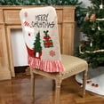 thumbnail image 4 of Christmas Decorations, Holiday Chair Cover, Festive Snowman Santa Claus Scene, Soft Cloth Material, Easy to Clean, Protective and Decorative for Dining Chairs, 4 of 7