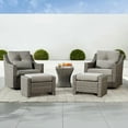 thumbnail image 4 of CHITA 2-Piece Outdoor Gray Wicker Swivel Glider Chair with Cushion, Brownish Gray, 4 of 12