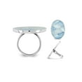 thumbnail image 3 of Blue Mother of Pearl Scalloped Oval Ring in Sterling Silver, 3 of 4