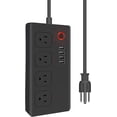thumbnail image 1 of Smart Power Strip, WiFi Surge Protector with 4 Individually Controlled AC outlets and 4 USB Ports, Works with Alexa & Google Home, Voice Control & Remote Control, ETL & FCC Certified, 4.9Feet, 10A, 1 of 8