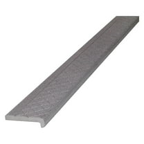 ALUMOGRIT 101SP Stair Nosing - 36" Gray Anti-Slip Aluminum Stair Tread - Durable Concrete & Steel Stair Protection - Cross-Hatch Design, Fastener Installation